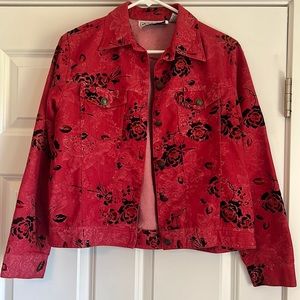 Vintage Keene Hart jean and velvet jacket